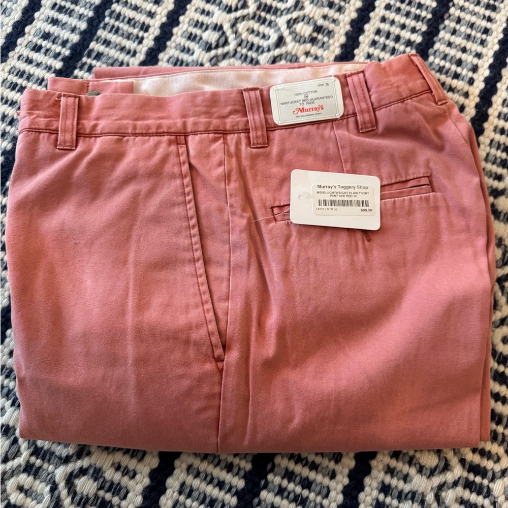 Murray’s Toggery Shop Men’s Lightweight Plain Front Pant ACK Red